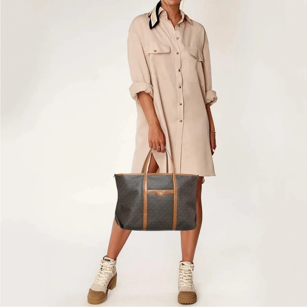 Michael Kors Dark Brown and Tan Bag - Picture 7 of 9